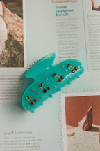 Cherry Pie Hair Clip Blue