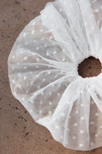 Samara Lace Scrunchie White