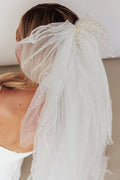 Isa Glitter & Pearl Veil White