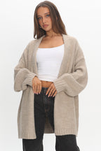 Jinnica Long Knit Cardigan Oat