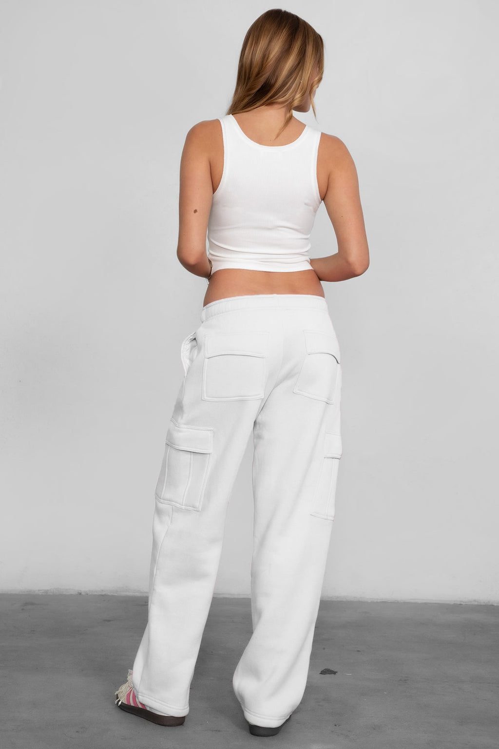 Hana Plush Fleece Cargo Pants