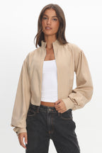 LIONESS Eclipse Jacket Beige Plaid