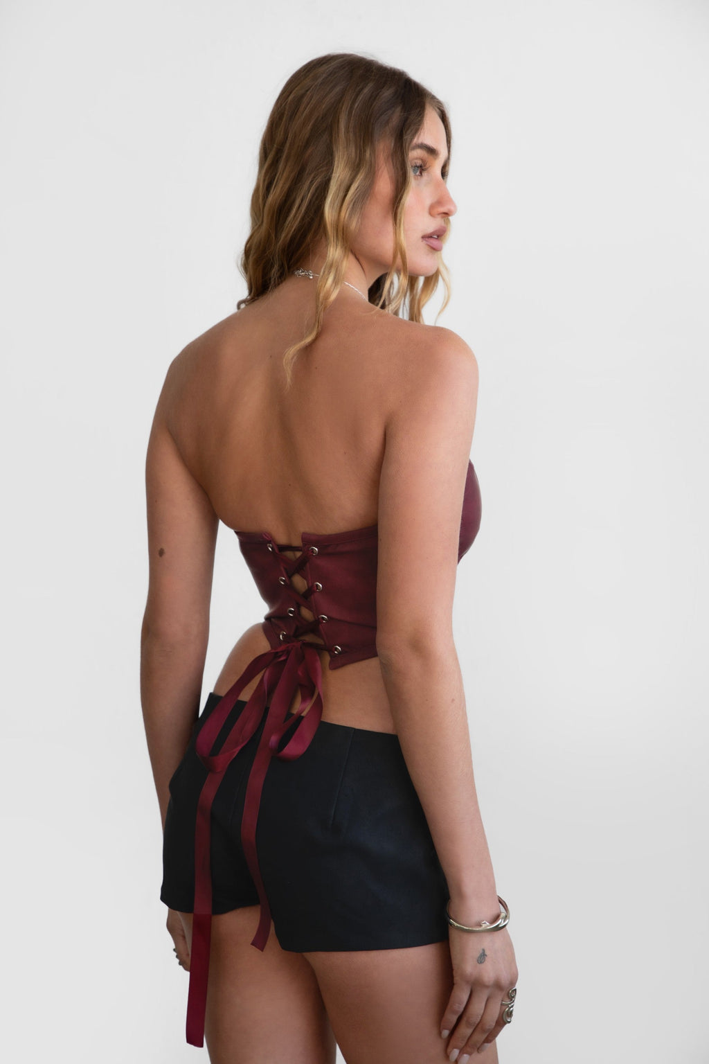 Leiah Vegan Leather Micro Shorts