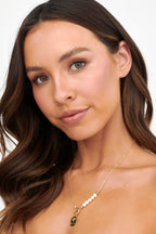 Marissa Pearl & Pendant Necklace Gold