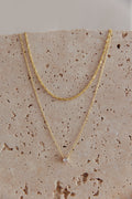 Sarai Crystal Pendant Necklace Set Gold