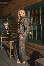 BAYOU Dark Camo Cloud Fleece Wide Leg Sweatpants