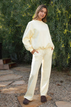 LANI Cloud Fleece Crew Neck Pullover Sweatshirt