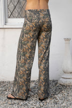 BAYOU Dark Woodland Camo Stretch Foldover Leggings [Pre-order]