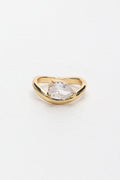 Angelisse Crystal Pear Ring Gold