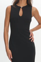 Capucine Key Hole Bust Maxi Dress Black