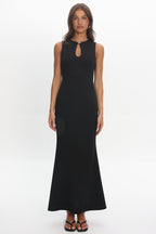 Capucine Key Hole Bust Maxi Dress Black