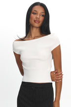 Renza Knit Top White