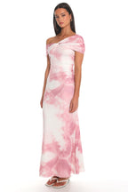 Blushing Horizons Tie-Dye Maxi Dress Pink