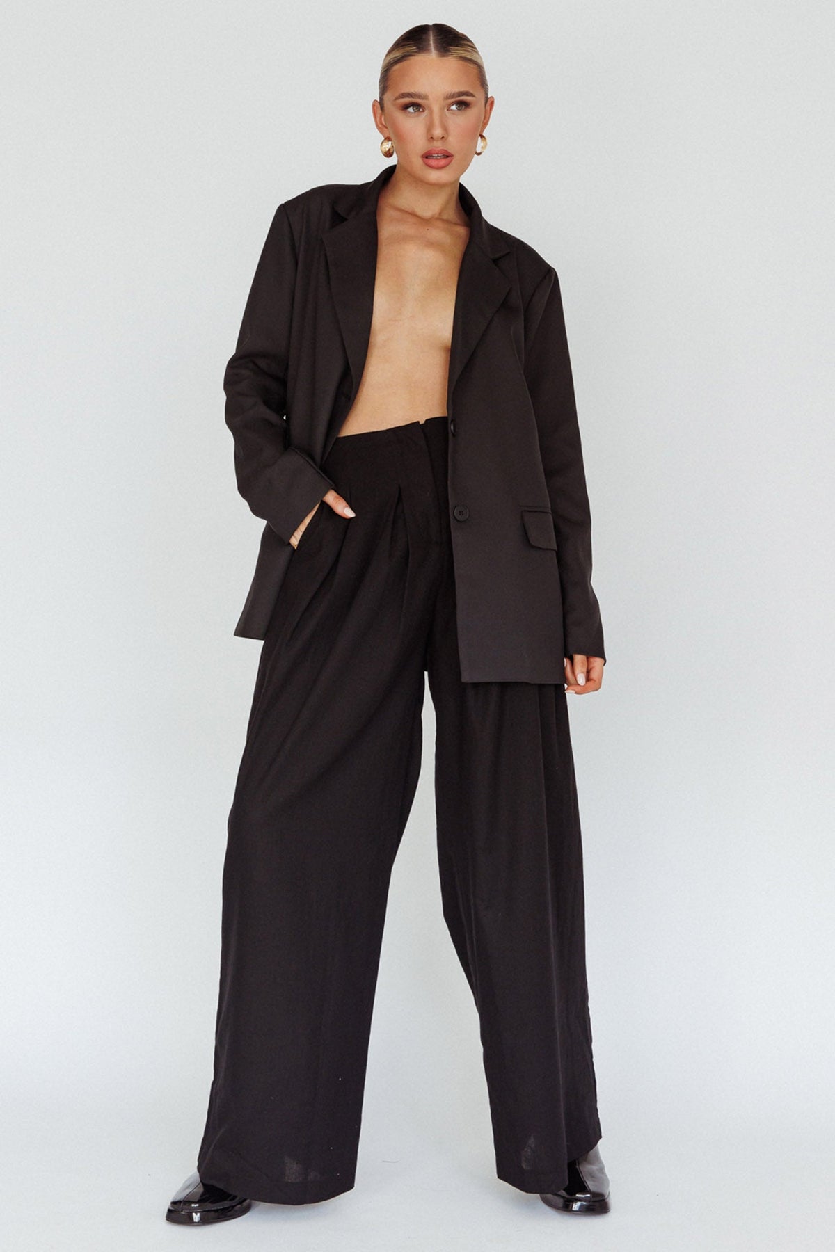 Sloan Side Pocket Trouser Pants Black