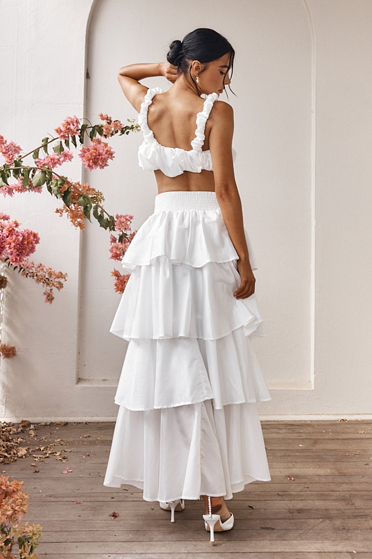 Sozo Bubble Crop Top Ivory