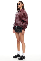 LIONESS Kenny Bomber Jacket Burgundy