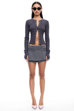 LIONESS Ivy League Top Charcoal