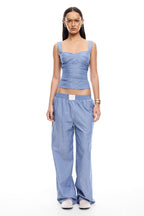 LIONESS Cobain Pants Navy Stripe