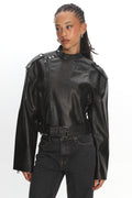 LIONESS Driftwood Bomber Jacket Onyx