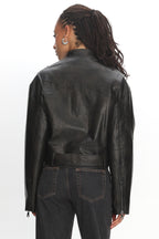 LIONESS Driftwood Bomber Jacket Onyx