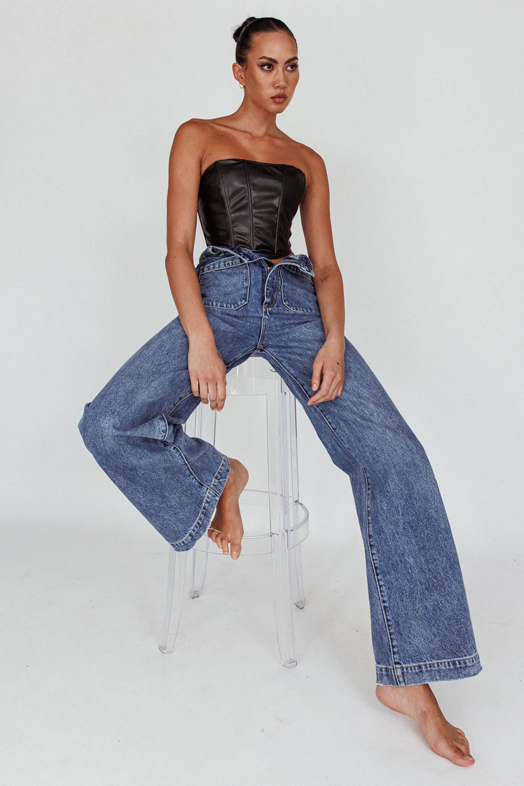 ROLLA'S Sailor Jean Janet Recycled Mid Vintage Blue