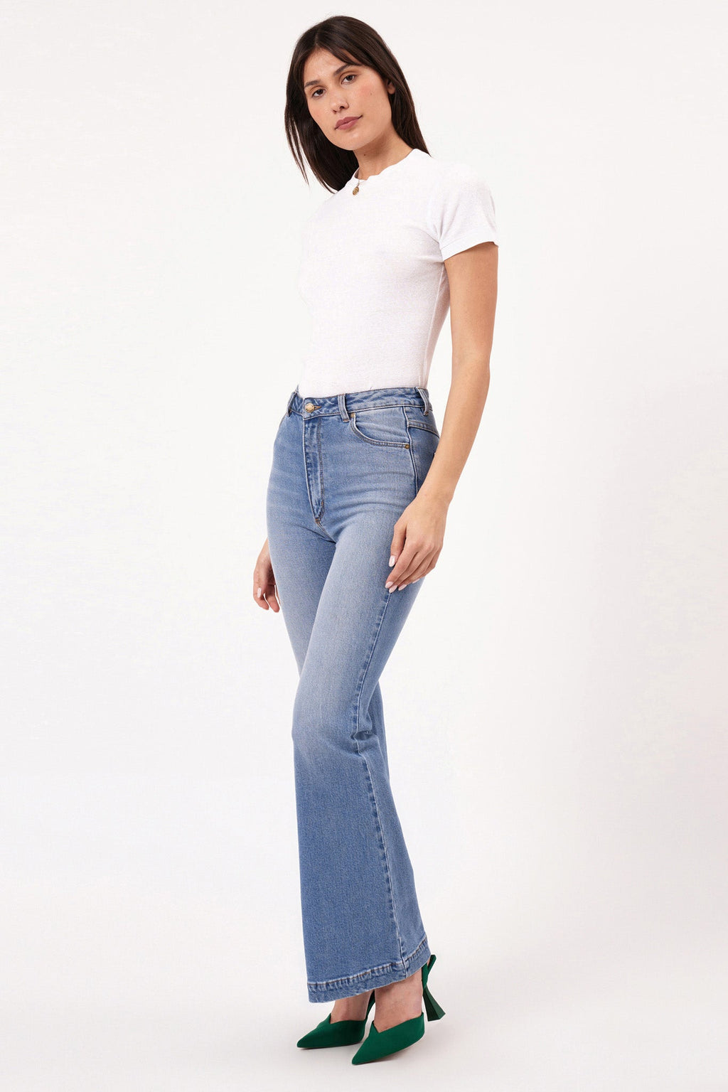ROLLA'S Eastcoast Flare Ankle Jeans Mid Vintage Blue