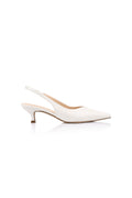 VERALi Lush Slingback Kitten Heels Chalk White