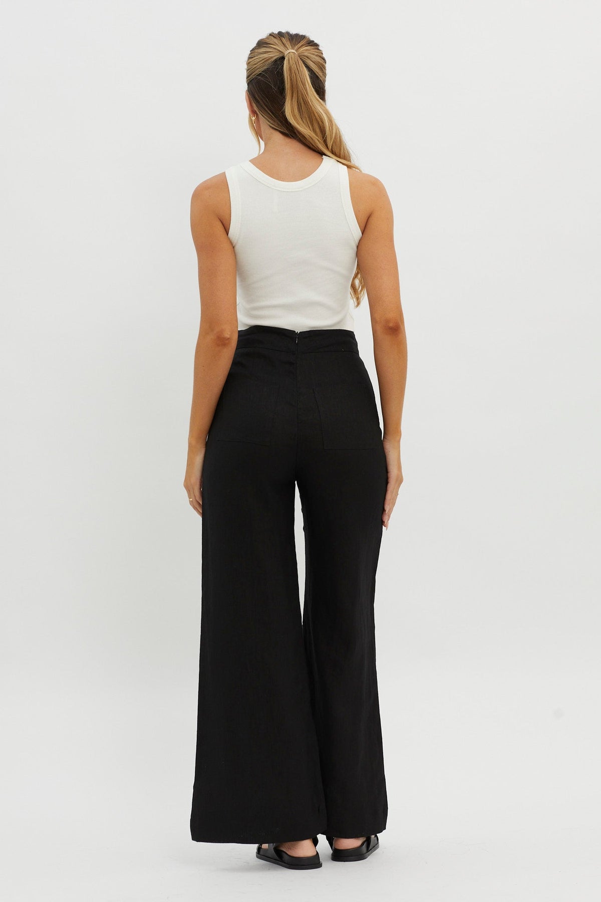 Wanda Wide Leg Pants Black