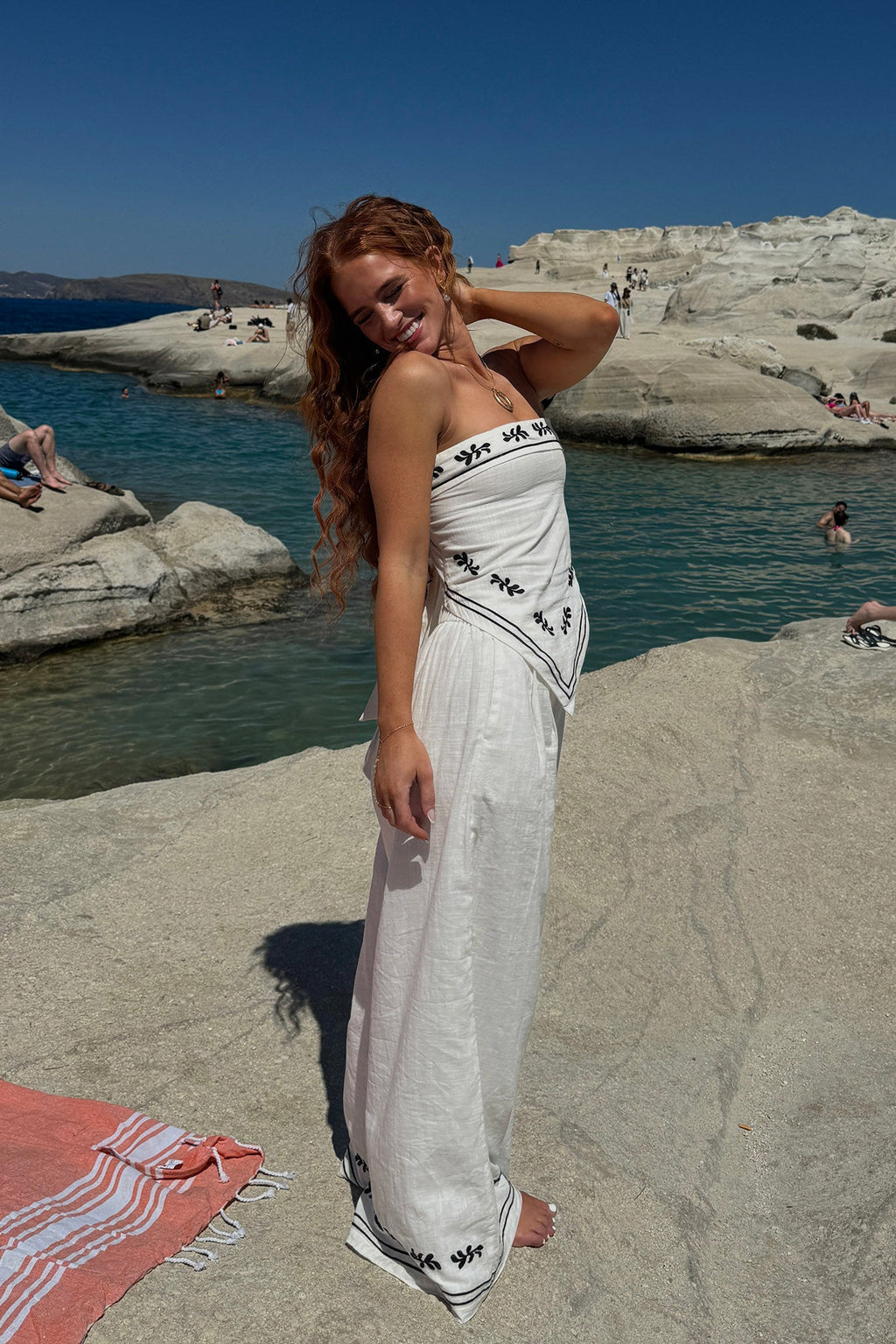 Sought After Wide-Leg Pocket Pants Off White