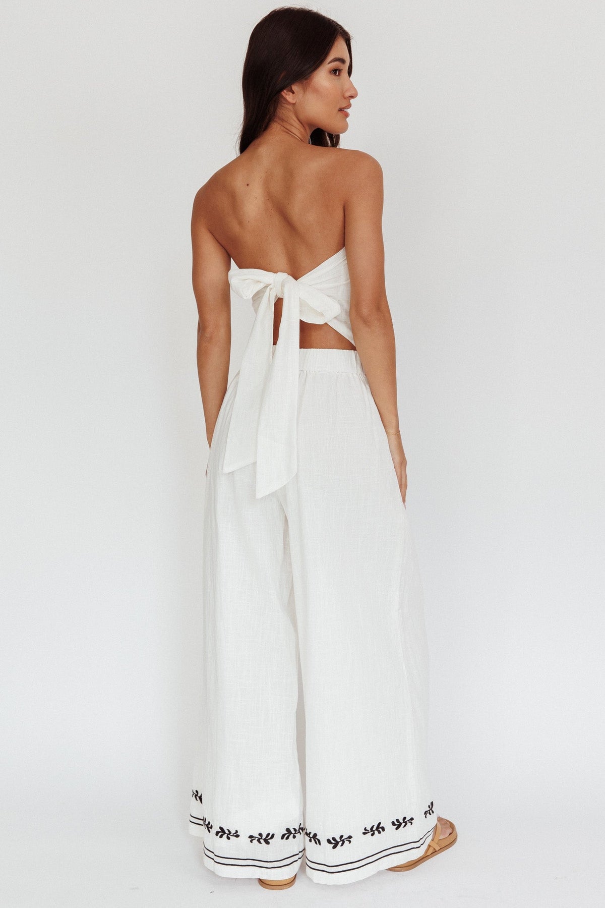 Sought After Wide-Leg Pocket Pants Off White