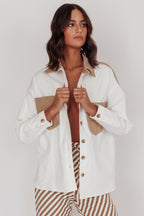 Lake Days Chest Pocket Shirt White Beige