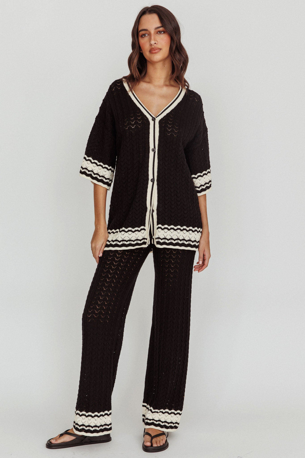 Rhodes Cotton Relaxed Knit Shirt Black
