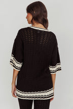 Rhodes Cotton Relaxed Knit Shirt Black
