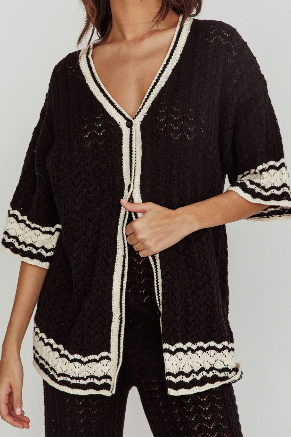 Rhodes Cotton Relaxed Knit Shirt Black