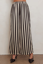 Love Galore Striped Wide Leg Pant Black/Beige