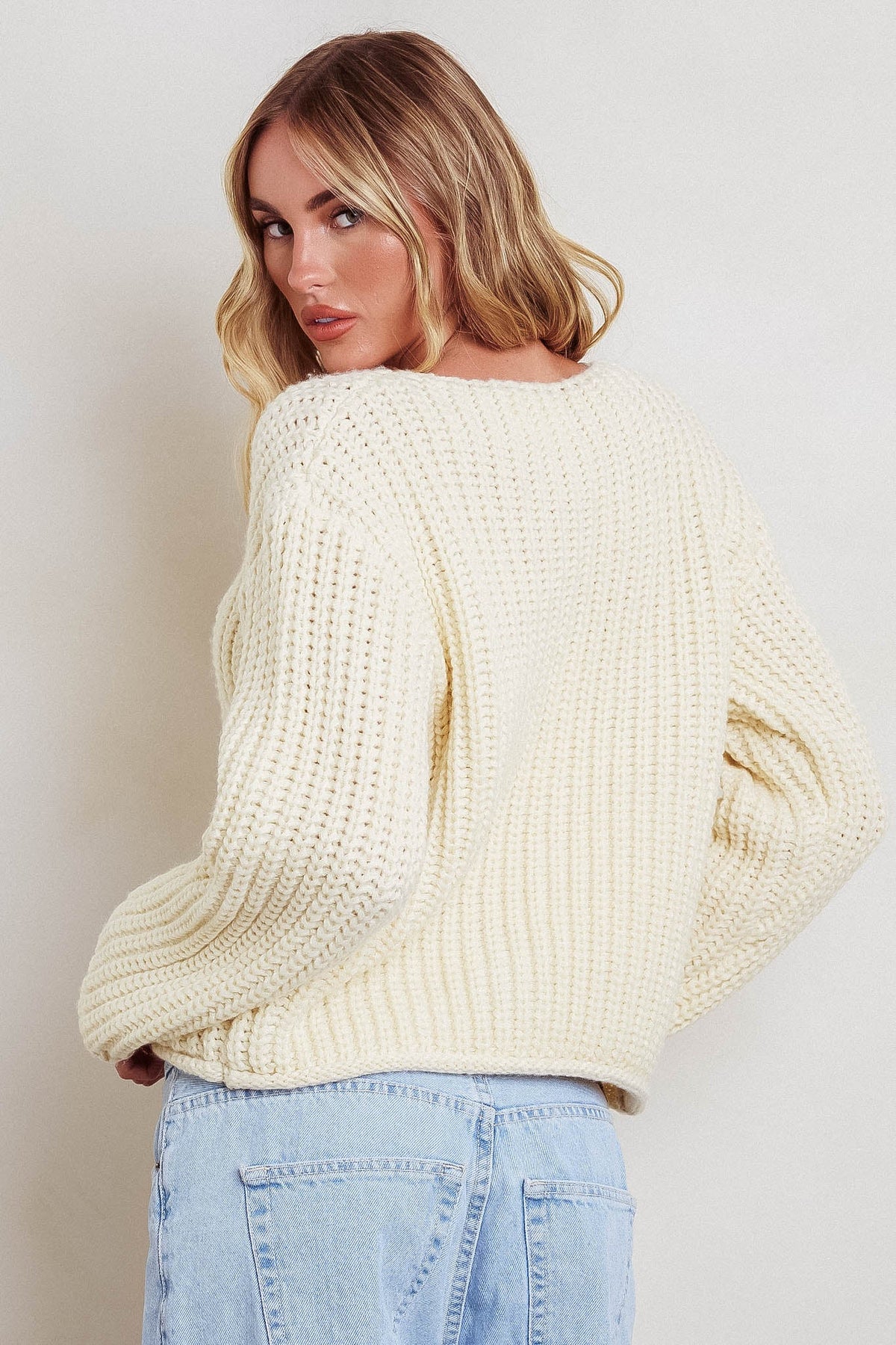 Cindie Chunky Knit Cardigan Butter