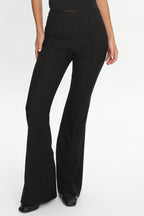 Morena Pintuck Pleat Flare Pants Black