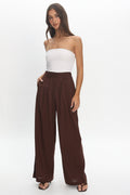 Jinny Wide Leg Pants Chocolate