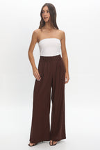 Jinny Wide Leg Pants Chocolate