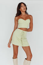 Ventura Bustier Crop Top Suit Mint