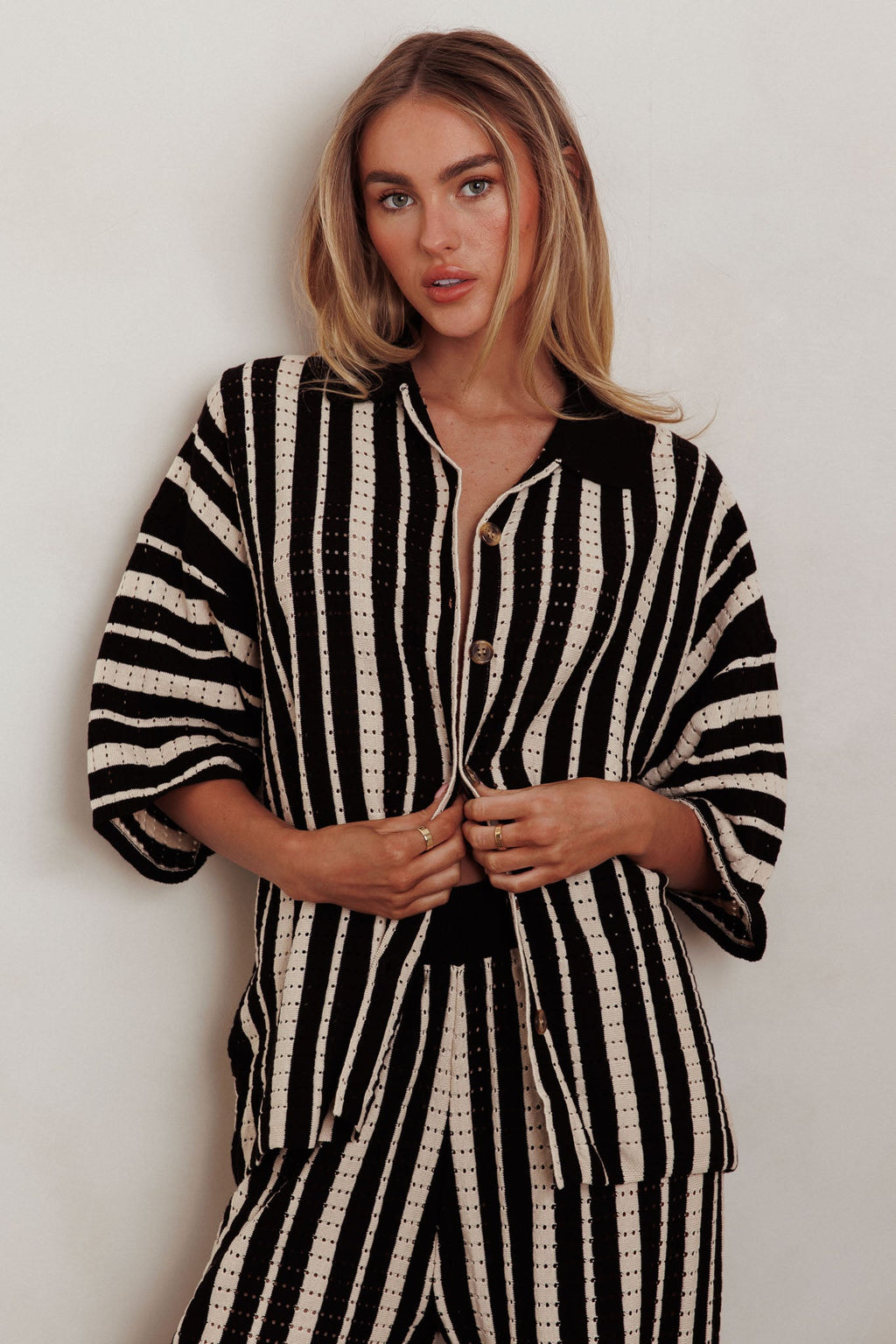 Influence Knit Relaxed Shirt Black