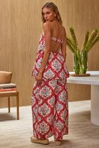 Archa Elastic Waist Pants Print Cream