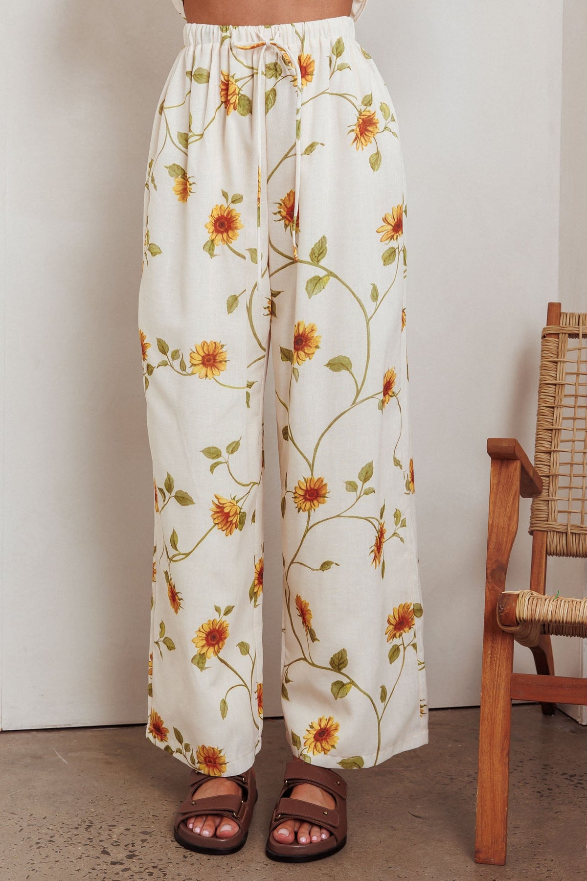 Sway Drawstring Pants Sunflower