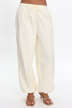 Tilah Drawstring Balloon Pants Cream