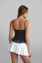 ANGEE Chiffon Babydoll Cami Top