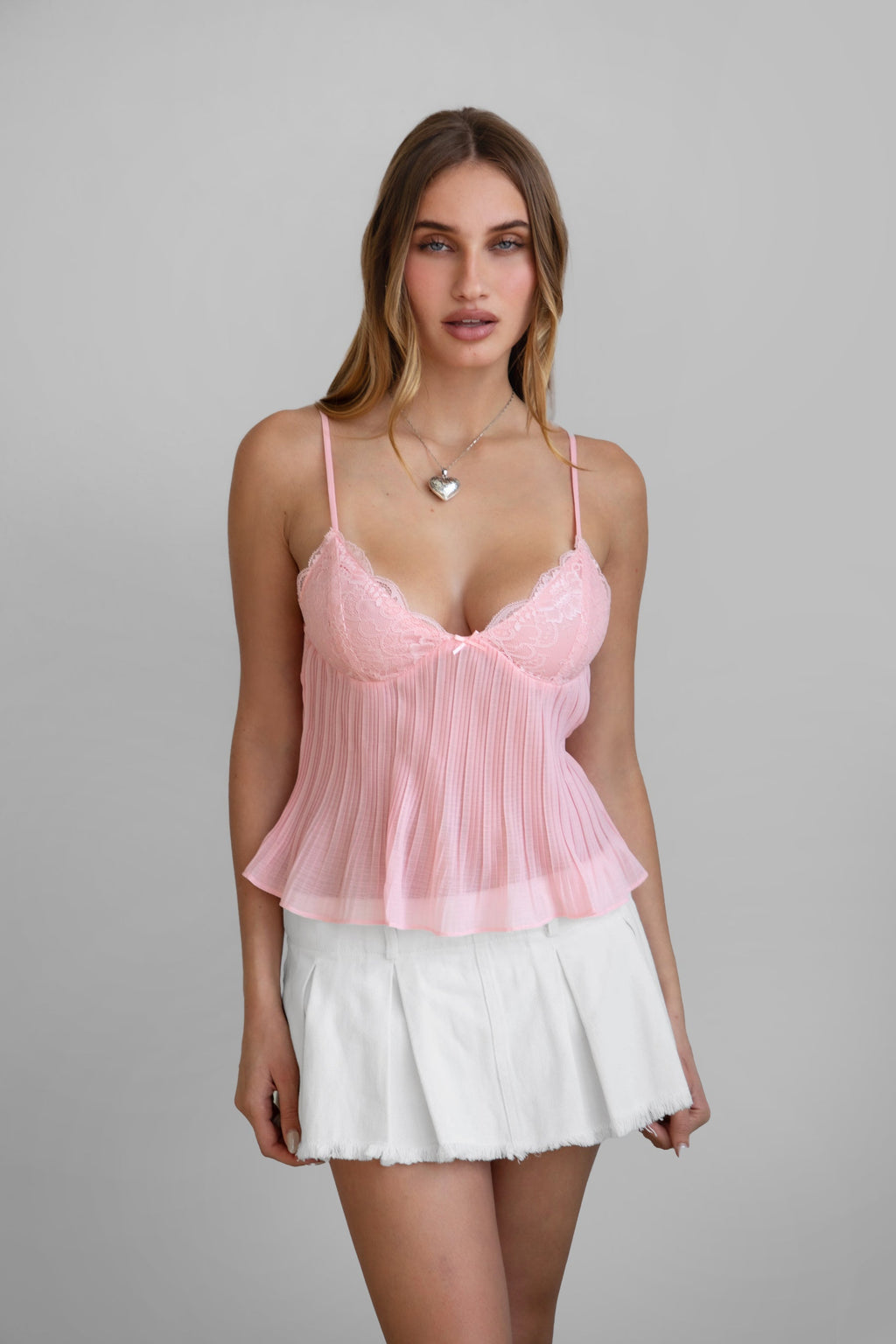 ANGEE Chiffon Babydoll Cami Top