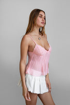 ANGEE Chiffon Babydoll Cami Top