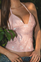 Halter Neck With Dual Back Button Closure
