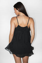 AERIE Asymmetry Layered Ruffle Chiffon Swing Cami Top