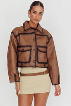 December Front Pocket Jacket Brown